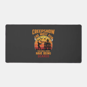 Creepshow Halloween Zombie Haunted House Sunset Ba Desk Mat