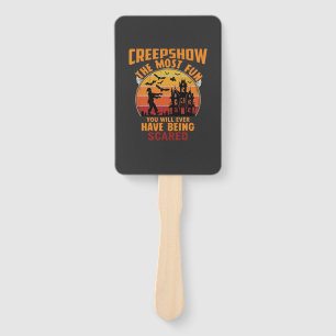 Creepshow Halloween Zombie Haunted House Sunset Ba Hand Fan