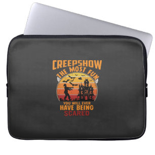 Creepshow Halloween Zombie Haunted House Sunset Ba Laptop Sleeve