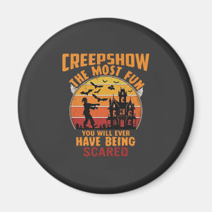Creepshow Halloween Zombie Haunted House Sunset Ba Magnet