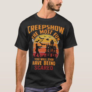 Creepshow Halloween Zombie Haunted House Sunset Ba T-Shirt