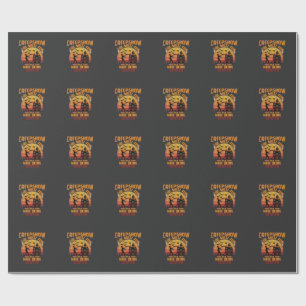 Creepshow Halloween Zombie Haunted House Sunset Ba Wrapping Paper