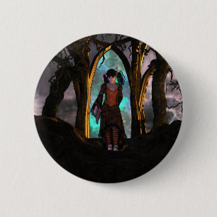 Creepy and Cute Halloween Girl 6 Cm Round Badge
