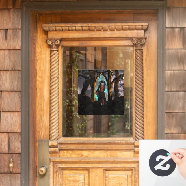 Creepy and Cute Halloween Girl Window Cling (Home Door)
