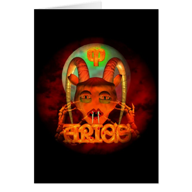 Creepy Aries zodiac horoscope by Valxart (Front)