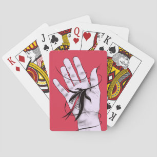 Creepy Art Weird Gothic Hand Biting Flower Monster Playing Cards