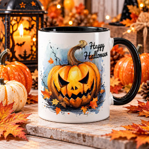 Creepy Autumn Jack-O-Lantern Mug