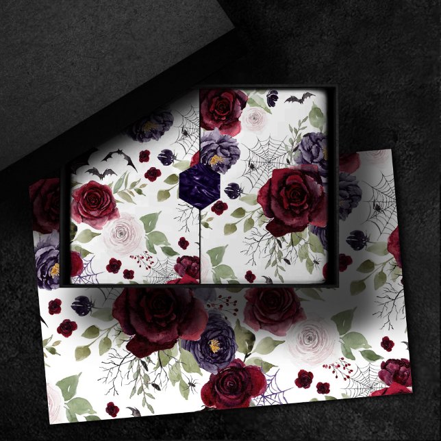 Creepy Beautiful | Dark Gothic Roses with Bats Tissue Paper (Creator Uploaded)