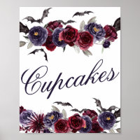Creepy Beautiful | Gothic Floral Bats Cupcakes