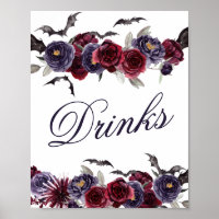 Creepy Beautiful | Gothic Floral Bats Open Bar