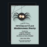 Creepy Black Spider Halloween Party Invitations<br><div class="desc">A creepy black spider hanging from his web,  these invitations are fun for Halloween costume party invitations,  kid's birthday party invitations,  adult Halloween costume party invitations,  just change the wording to fit your occasion.</div>