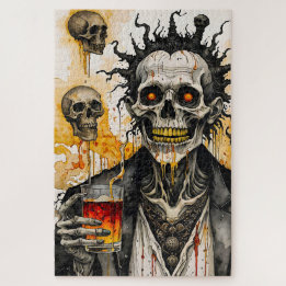 Creepy Bloody Skeleton Jigsaw Puzzle