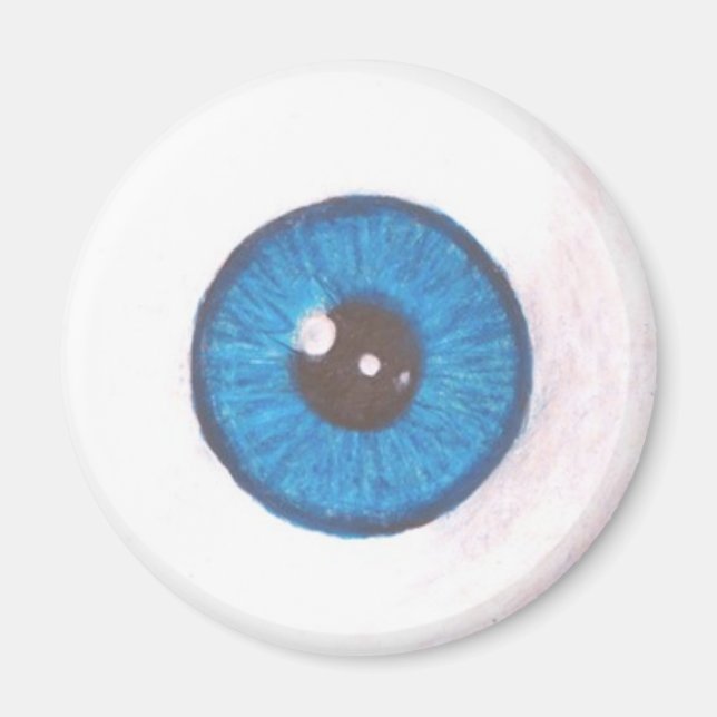 Creepy Blue Eyeball Magnet (Front)