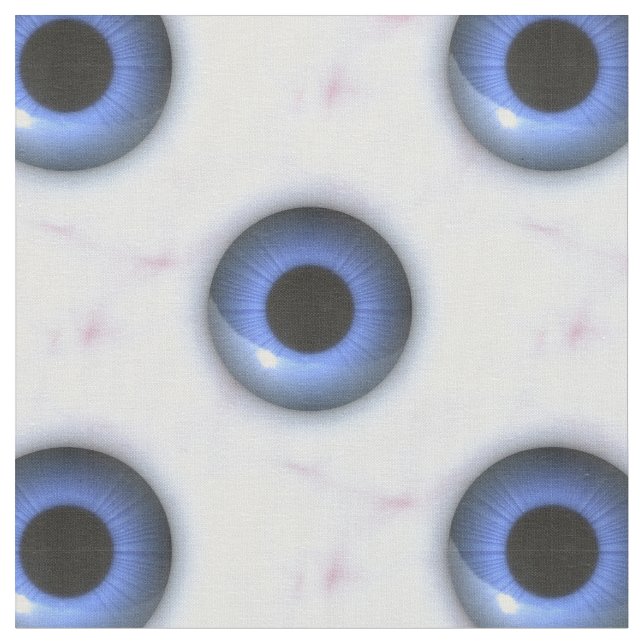 creepy blue eyes fabric (Close Up)