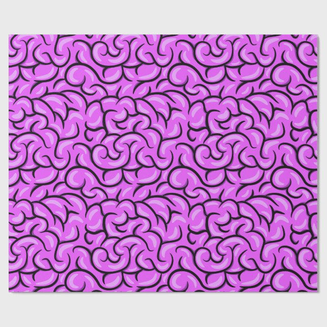 Creepy Brain Wrapping Paper (Flat)