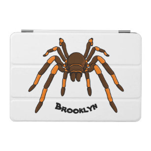 Creepy brown and orange tarantula spider cartoon  iPad mini cover