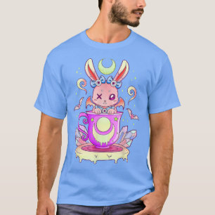 Creepy Bunny In Teacup Kawaii Pastel Goth Anime Va T-Shirt