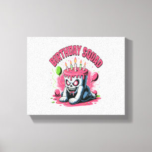 Creepy Cake Skull Birthday Squad Canvas Print