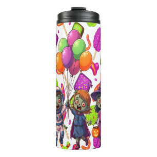 Creepy Candy Zombie Mashup For Halloween Thermal Tumbler
