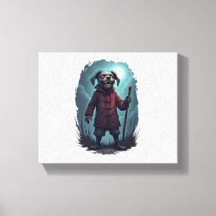 Creepy Cane Corso Canvas Print