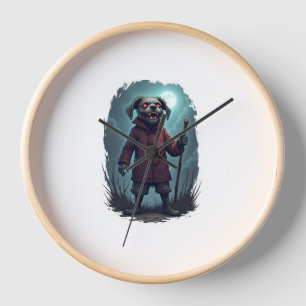 Creepy Cane Corso Clock