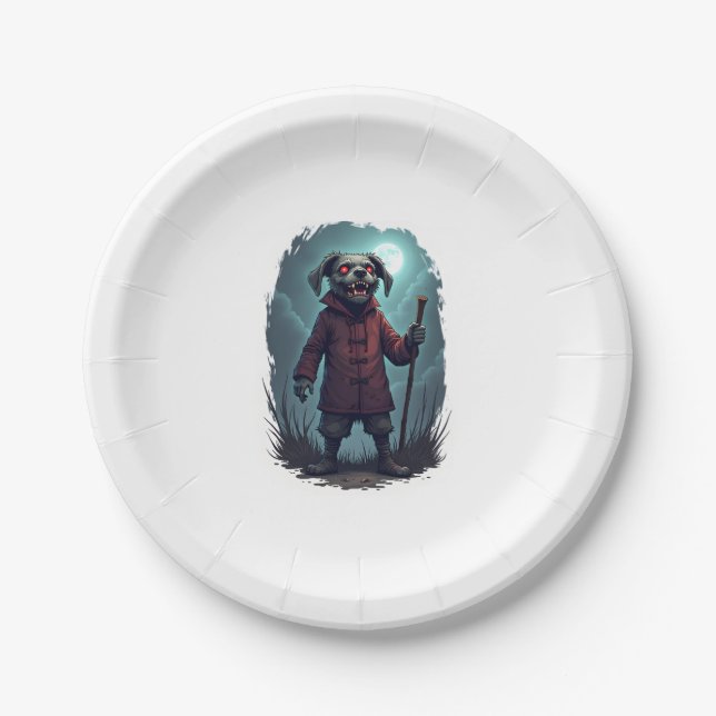 Creepy Cane Corso Paper Plate (Front)