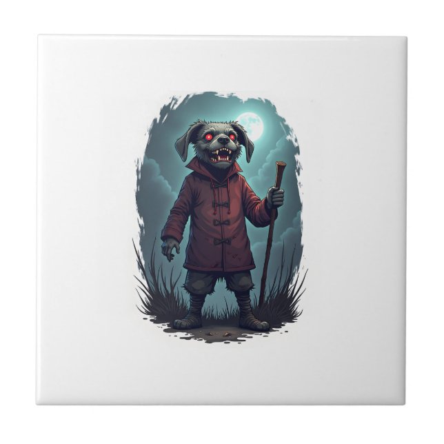 Creepy Cane Corso Tile (Front)