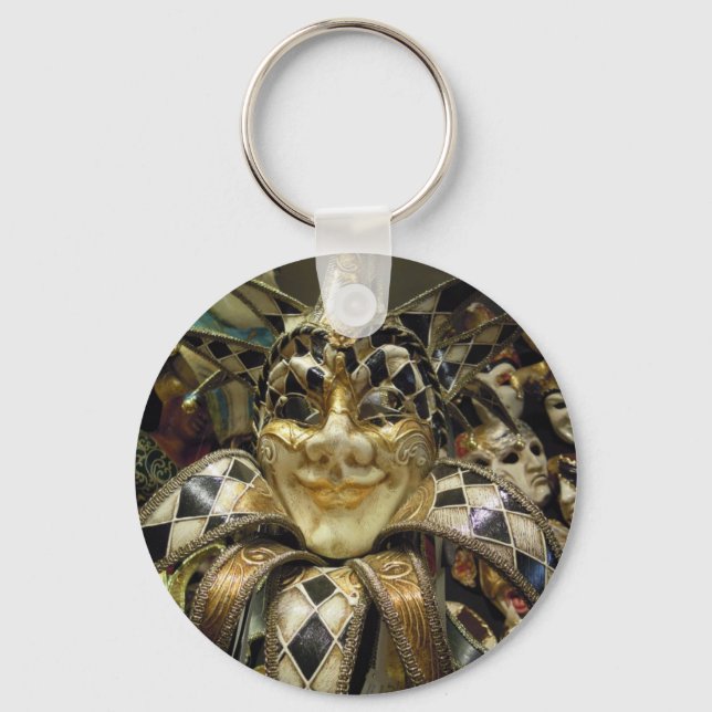Creepy Carnival Mask Key Ring (Front)