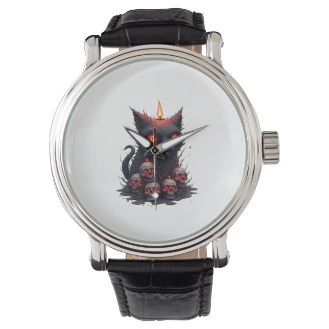 Creepy Cat Candle Watch (Front)