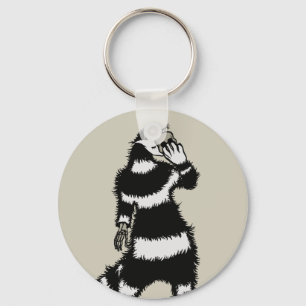 Creepy Cat Creature Skeleton Hand Skull Mask Key Ring