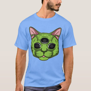 Creepy Cat Funny Horror Movie Fan Cat Owner Gift g T-Shirt
