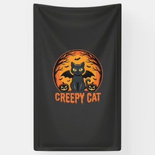 Creepy Cat Halloween Bat Moon Graphic Design_1 Banner