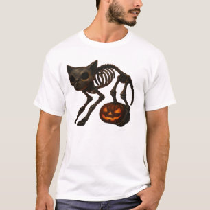 Creepy Cat Skeleton Halloween Gift Classic T-Shirt