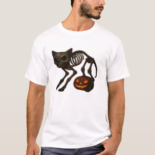 Creepy Cat Skeleton Halloween Gift Classic T-Shirt