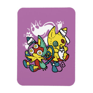 Creepy Cats Halloween Art: Paw-sitively Frightful Magnet