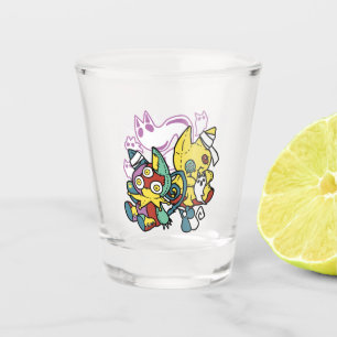 Creepy Cats Halloween Art: Paw-sitively Frightful Shot Glass