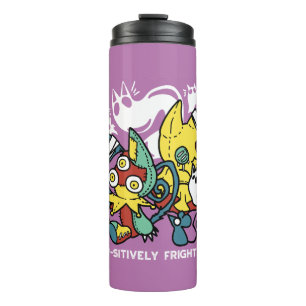 Creepy Cats Halloween Art: Paw-sitively Frightful Thermal Tumbler
