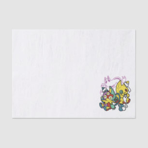 Creepy Cats Halloween Art: Paw-sitively Frightful Tissue Paper