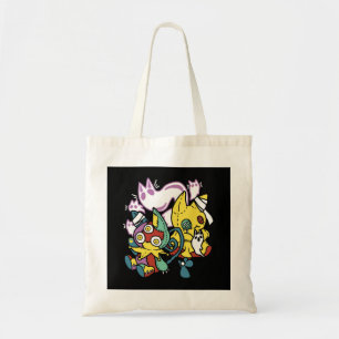 Creepy Cats Halloween Art: Paw-sitively Frightful Tote Bag