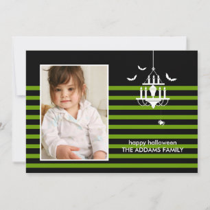 Creepy Chandelier Halloween Photo Card
