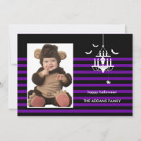 Creepy Chandelier Halloween Photo Card