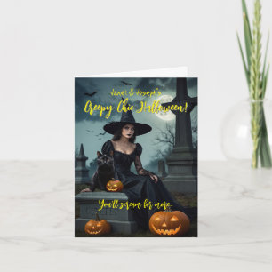 Creepy Chic Halloween Folded Invitation