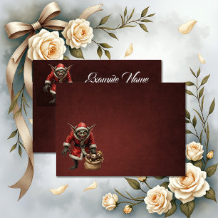 Creepy Christmas Goblin – Dark Fantasy Evil Santa Envelope