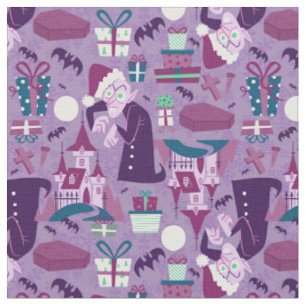 creepy christmas nosferatu santa vampire fabric