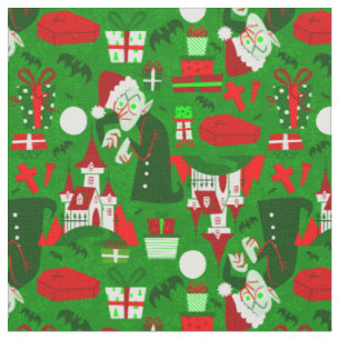 creepy christmas nosferatu santa vampire red fabric