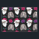 Creepy Christmas Santa Skulls and Skeletons Wrapping Paper Sheet<br><div class="desc">Creepy Christmas Santa Skulls and Skeletons Wrapping Paper Sheets</div>