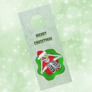 Creepy Christmas Skeleton in Splatter Ornament Eye Door Hanger