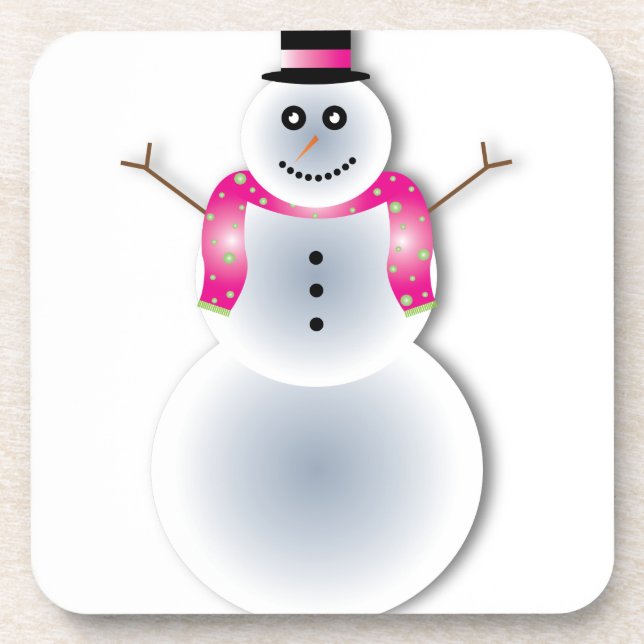 creepy christmas snowman coaster (Front)