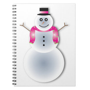 creepy christmas snowman notebook