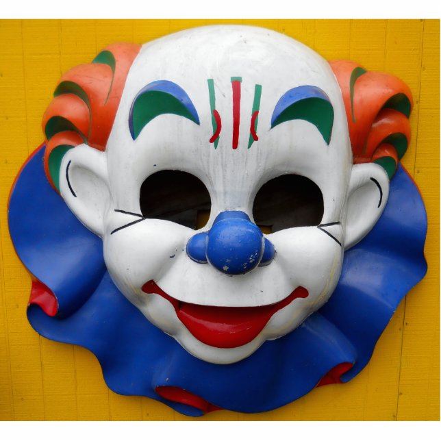 Creepy Circus Clown Standing Photo Sculpture (Front)